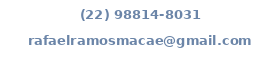 Telefone e e-mail de contato